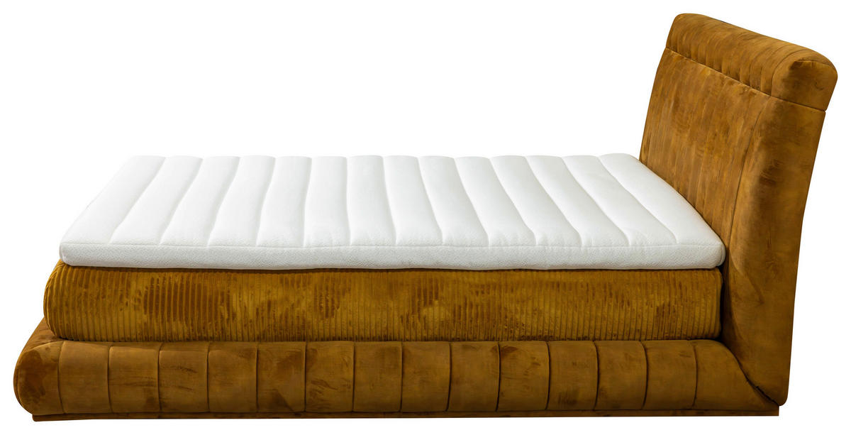 BOXSPRINGBETT 180/200 cm  in Currygelb  - Currygelb, Design, Textil (180/200cm) - Esposa