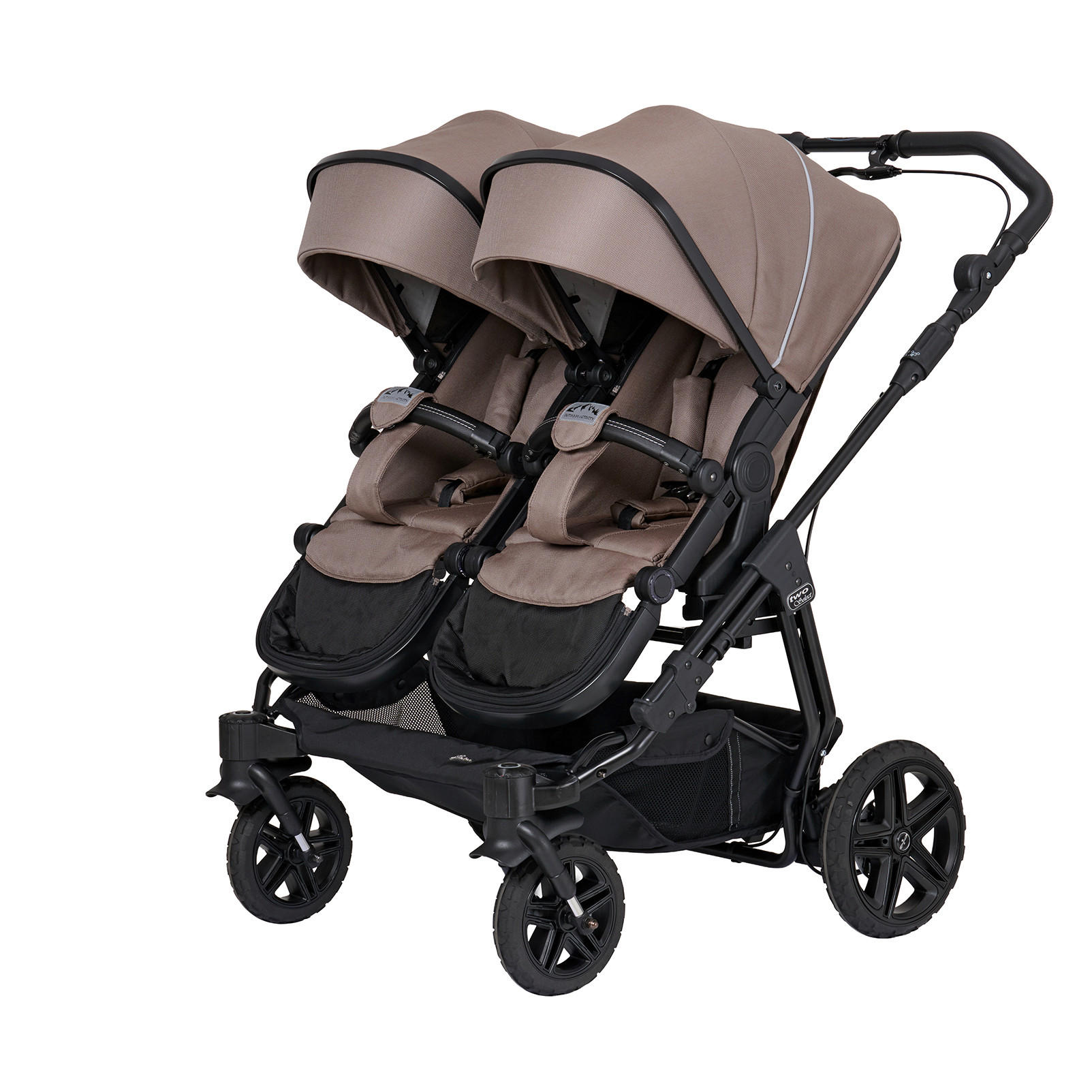 ZWILLINGSWAGEN Two Select Outdoor  - Schwarz/Cappuccino, Basics, Textil/Metall (98/79/115cm) - Hartan