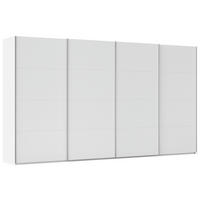 SCHWEBETÜRENSCHRANK 400/223/68 cm 4-türig Weiß  - Alufarben/Weiß, Basics, Holzwerkstoff/Metall (400/223/68cm) - Novel