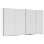 SCHWEBETÜRENSCHRANK 400/223/68 cm 4-türig Weiß  - Alufarben/Weiß, Basics, Holzwerkstoff/Metall (400/223/68cm) - Novel