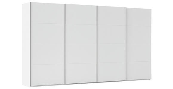 SCHWEBETÜRENSCHRANK  in Weiß  - Alufarben/Weiß, Basics, Holzwerkstoff/Metall (400/223/68cm) - Novel