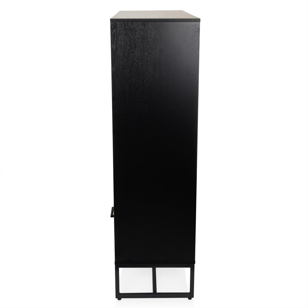 HIGHBOARD  in 100/140/40 cm  - Eichefarben/Schwarz, MODERN, Holzwerkstoff/Metall (100/140/40cm) - MID.YOU