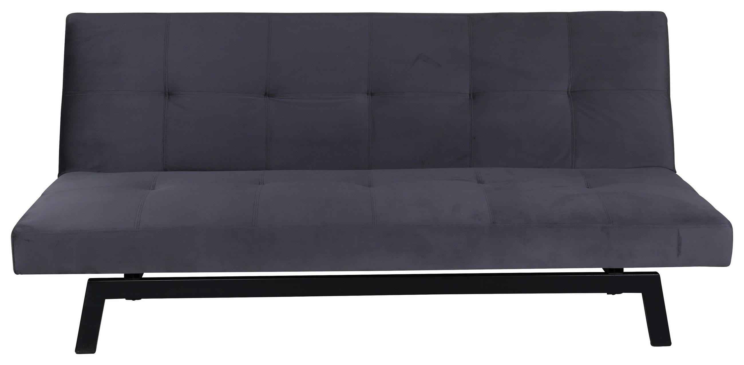 BÄDDSOFFA i mörkgrå  - mörkgrå, Design, metall/textil (180/80/55cm) - Livetastic