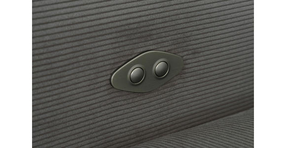 ECKSOFA Hellgrau Feincord - Hellgrau/Schwarz, Design, Textil/Metall (205/280cm) - Xora