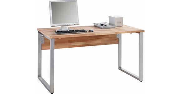 SCHREIBTISCH 140/70/76 cm in Kernbuche - Kernbuche, Design, Holz/Metall (140/70/76cm) - Carryhome