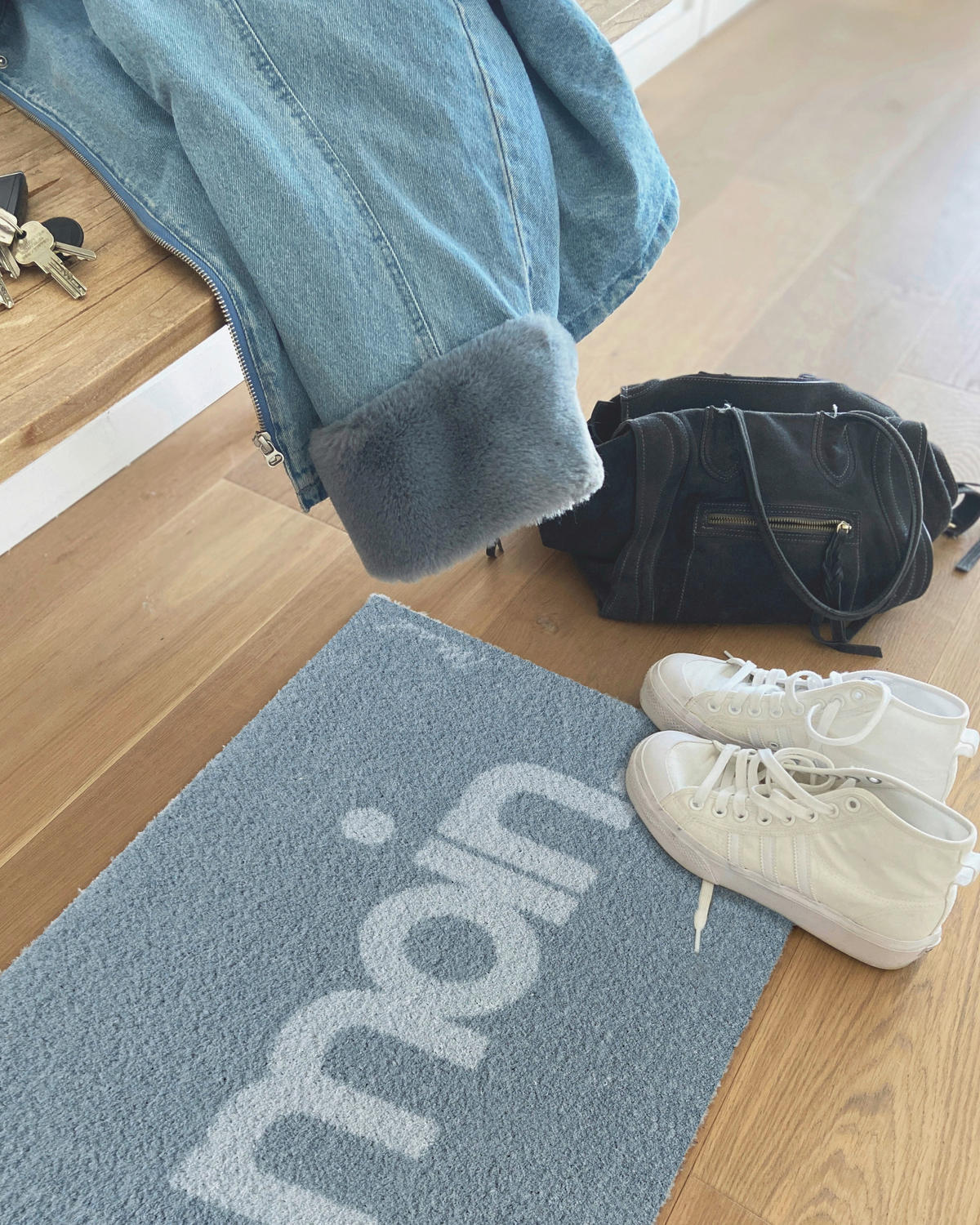 FUßMATTE  50/75 cm  Pastellblau  - Pastellblau, Trend, Kunststoff (50/75cm) - madaboutmats