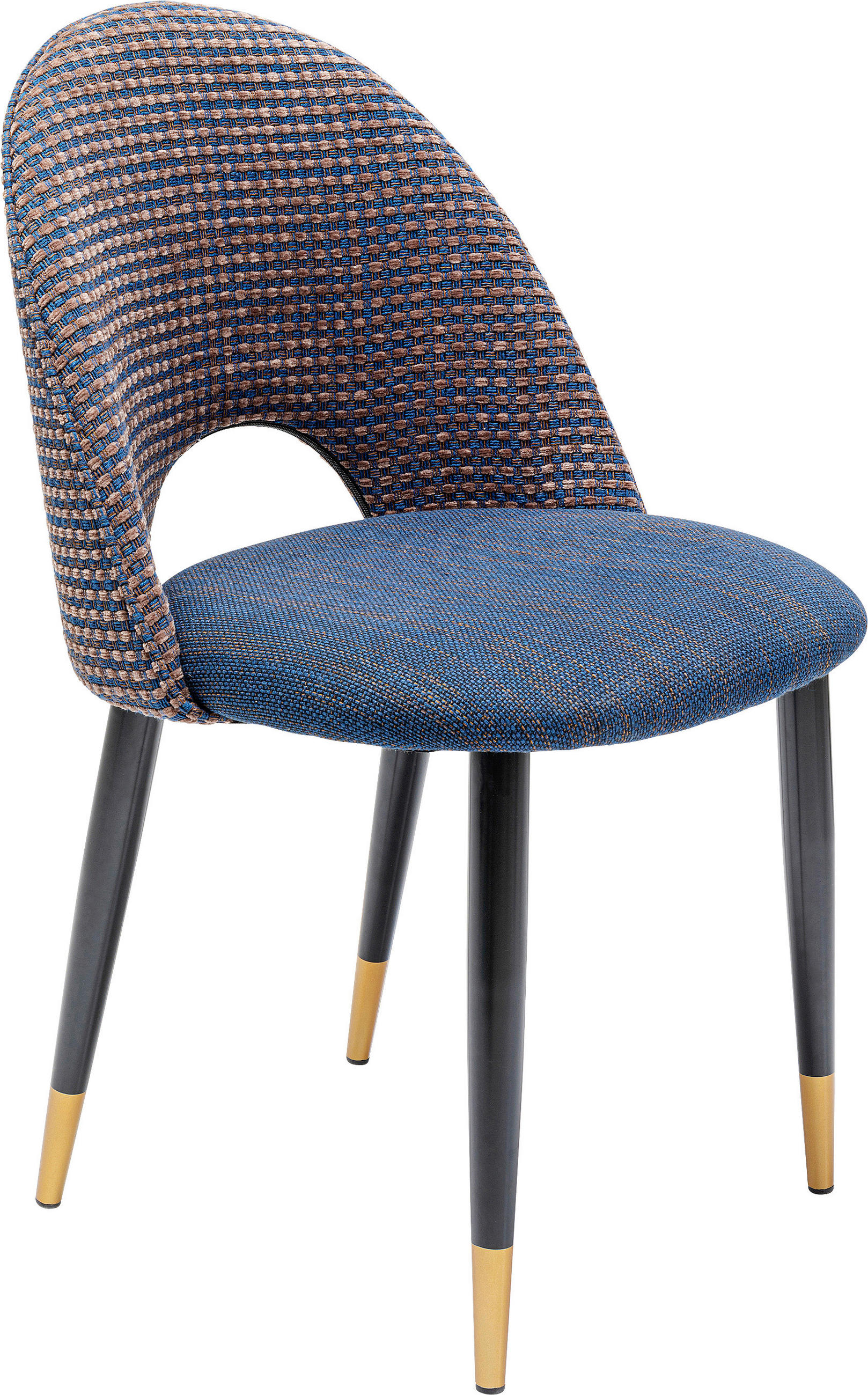 Kare-Design ŽIDLE, modrá, černá, barvy zlata