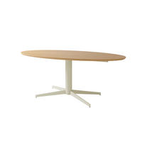 ESSTISCH 200/100/76 cm Echtholz  Metall, Holzwerkstoff in verschiedenen Größen erhältlich oval Eichefarben  - Eichefarben/Schwarz, MODERN, Holzwerkstoff/Metall (200/100/76cm) - Schöner Wohnen