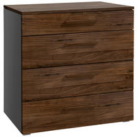 KOMMODE , 90/86/50 cm, 4 Schublade(n)  - Anthrazit/Nussbaumfarben, Design, Holz (90/86/50cm) - Hasena