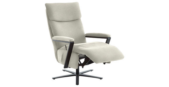 RELAXSESSEL in Textil Creme - Creme/Schwarz, Design, Textil/Metall (68/117/85cm) - Cantus