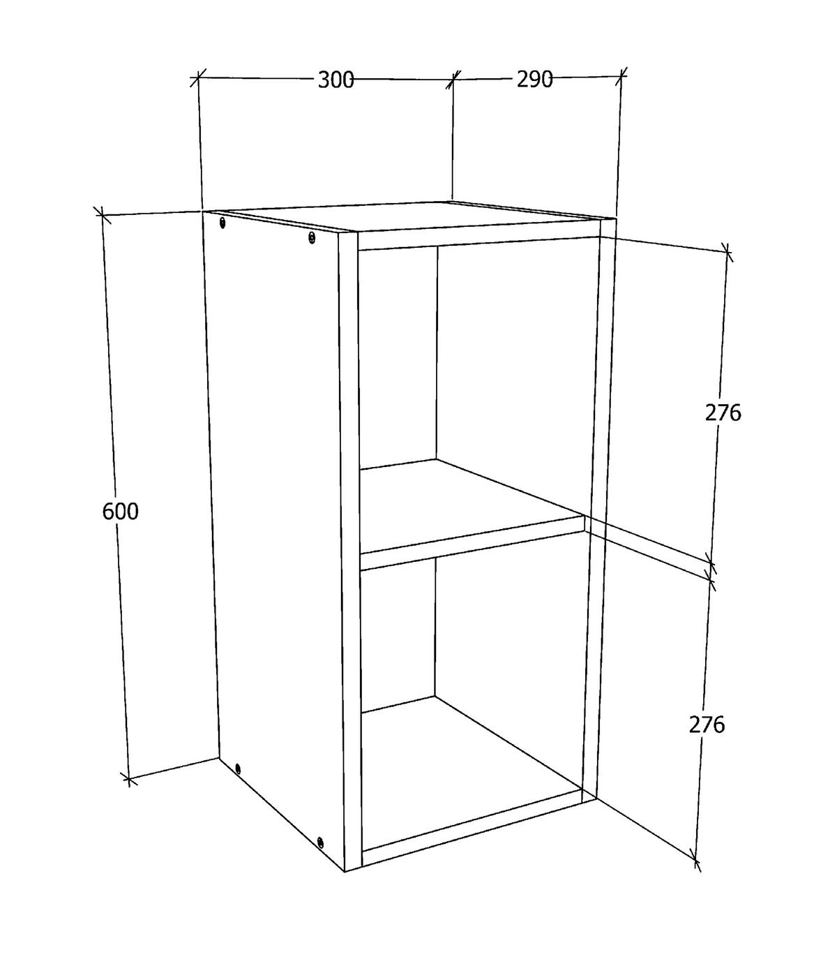 KÜCHENOBERSCHRANK 30/60/31 cm  in Anthrazit, Weiß  - Anthrazit/Alufarben, KONVENTIONELL, Holzwerkstoff/Metall (30/60/31cm) - MID.YOU