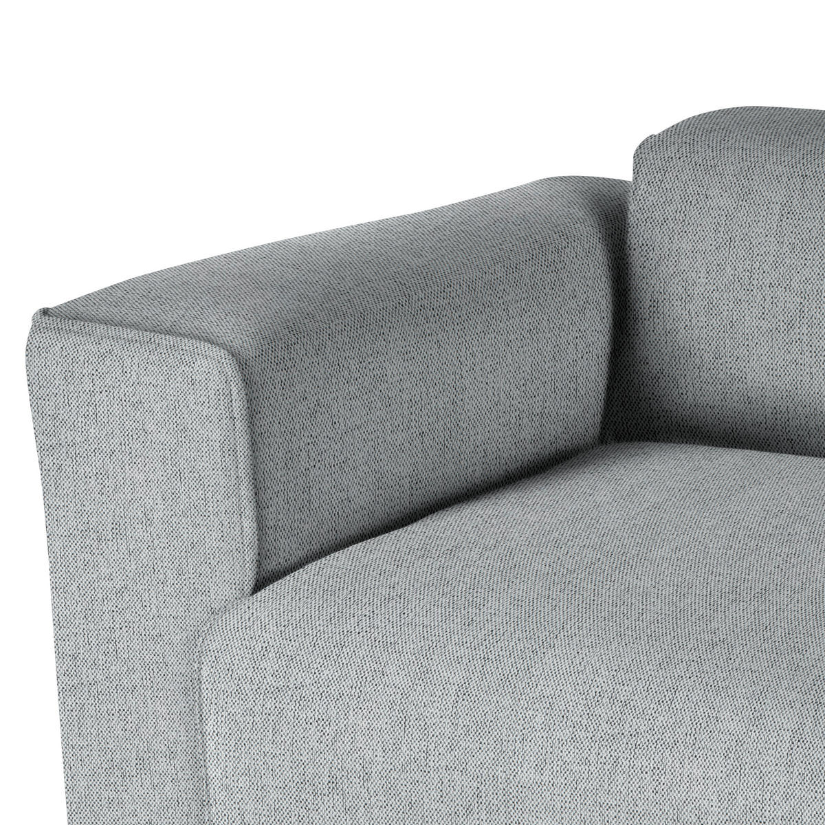 ECKSOFA Grau Webstoff Rücken echt  - Schwarz/Grau, Design, Kunststoff/Textil (171/290cm) - home24