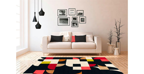 FLACHWEBETEPPICH 170/240 cm Multicolor, Schwarz  - Multicolor/Schwarz, Basics, Textil (170/240cm) - Novel