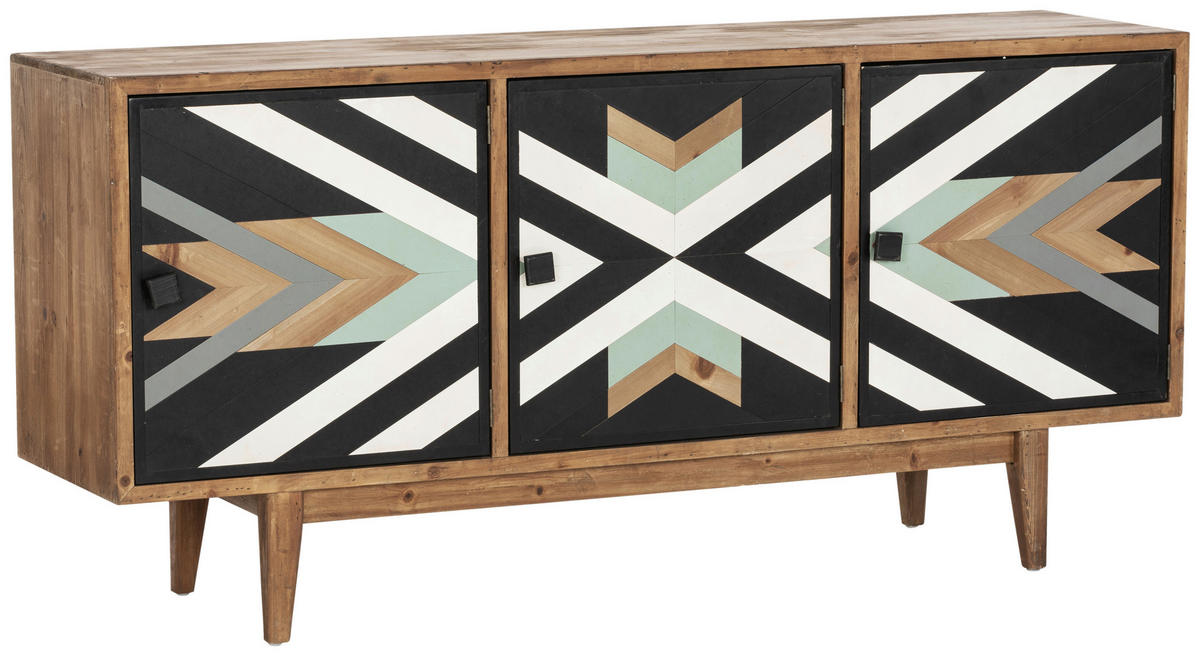 SIDEBOARD  in 159.5/75/42 cm  - Multicolor/Schwarz, KONVENTIONELL, Holz/Holzwerkstoff (159.5/75/42cm) - Livetastic
