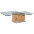 COUCHTISCH in Holz, Glas 110-160/65/41 cm - Eichefarben, Design, Glas/Holz (110-160/65/41cm) - Novel COUCHTISCH in Holz, Glas 110-160/65/41 cm - Eichefarben, Design, Glas/Holz (110-160/65/41cm) - Novel