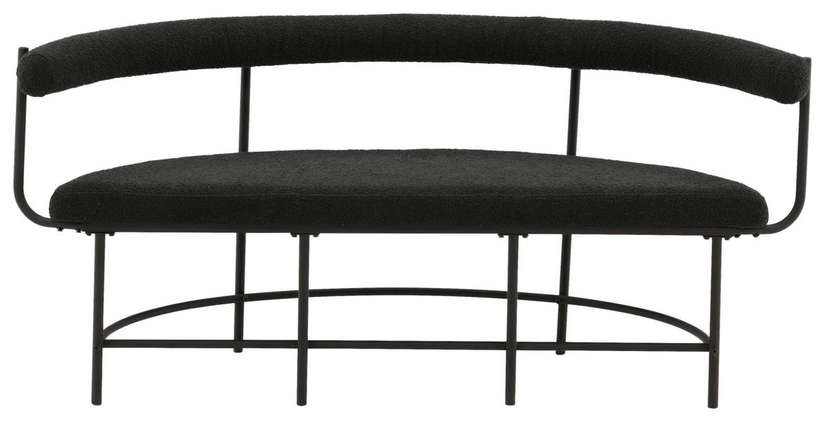 SITTBÄNK i metall, textil svart  - svart, Design, metall/textil (165/75/51cm) - Livetastic