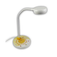 DETSKÁ STOLNÁ LED LAMPA, 20/43/20 cm - biela, Konventionell, kov/drevo (20/43/20cm)
