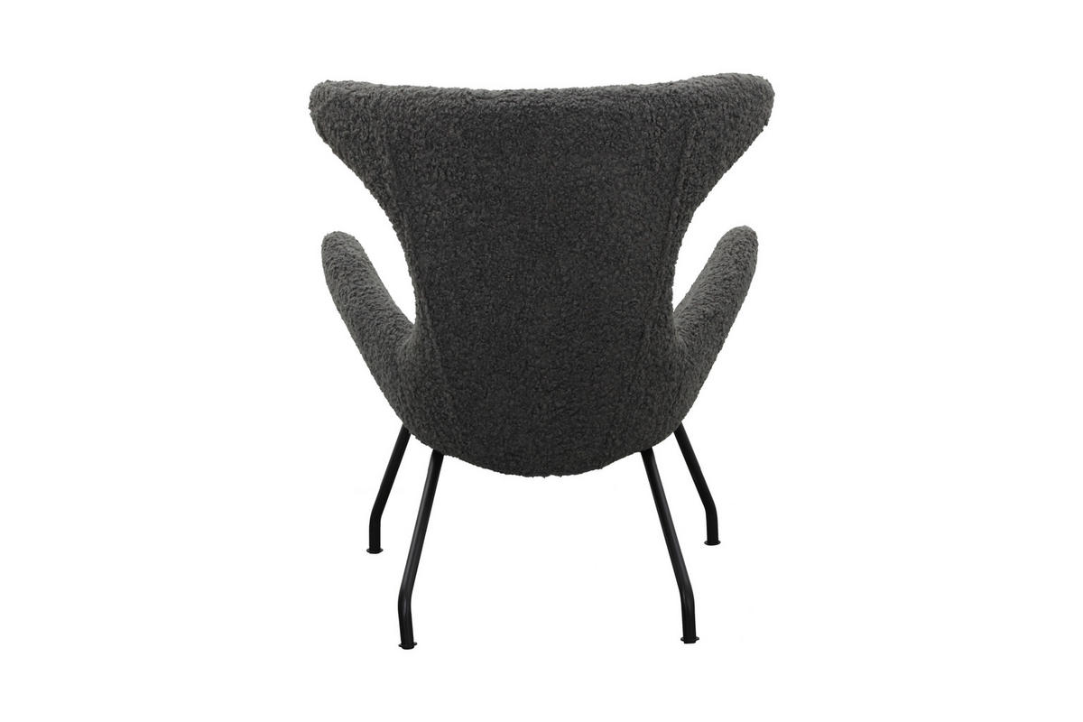 RELAXSESSEL in Textil Grau  - Schwarz/Grau, MODERN, Textil/Metall (77/95/62cm) - Livetastic
