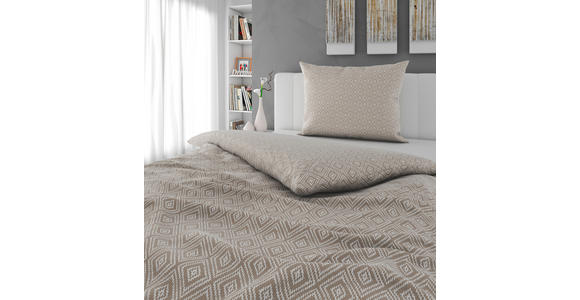 BETTWÄSCHE Mavie Satin 140/200 cm  - Taupe, KONVENTIONELL, Textil (140/200cm) - Novel