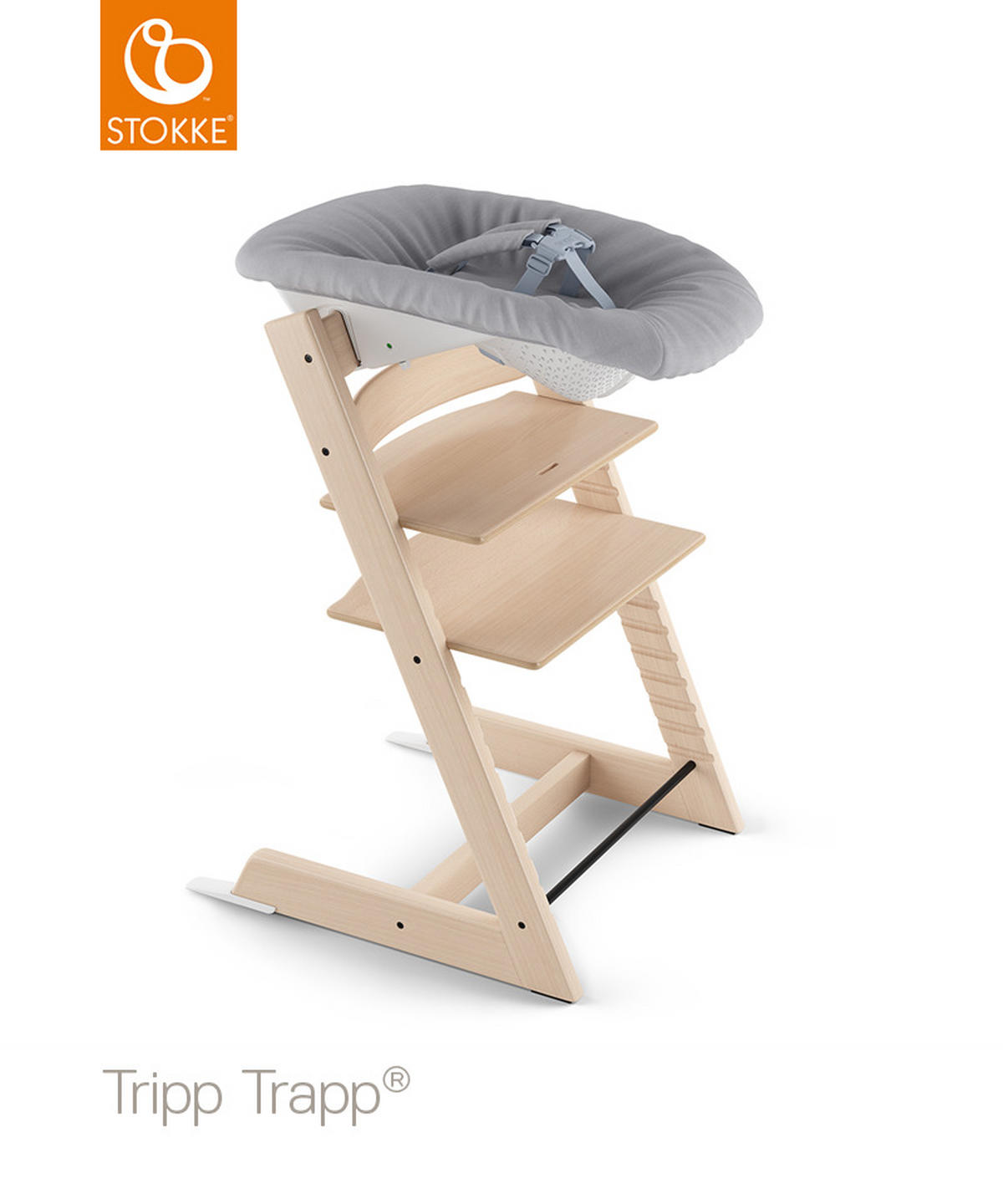 HOCHSTUHL-BABYSCHALE Tripp Trapp Newborn Set  - Grau, LIFESTYLE, Kunststoff/Textil (59/15/27cm) - Stokke