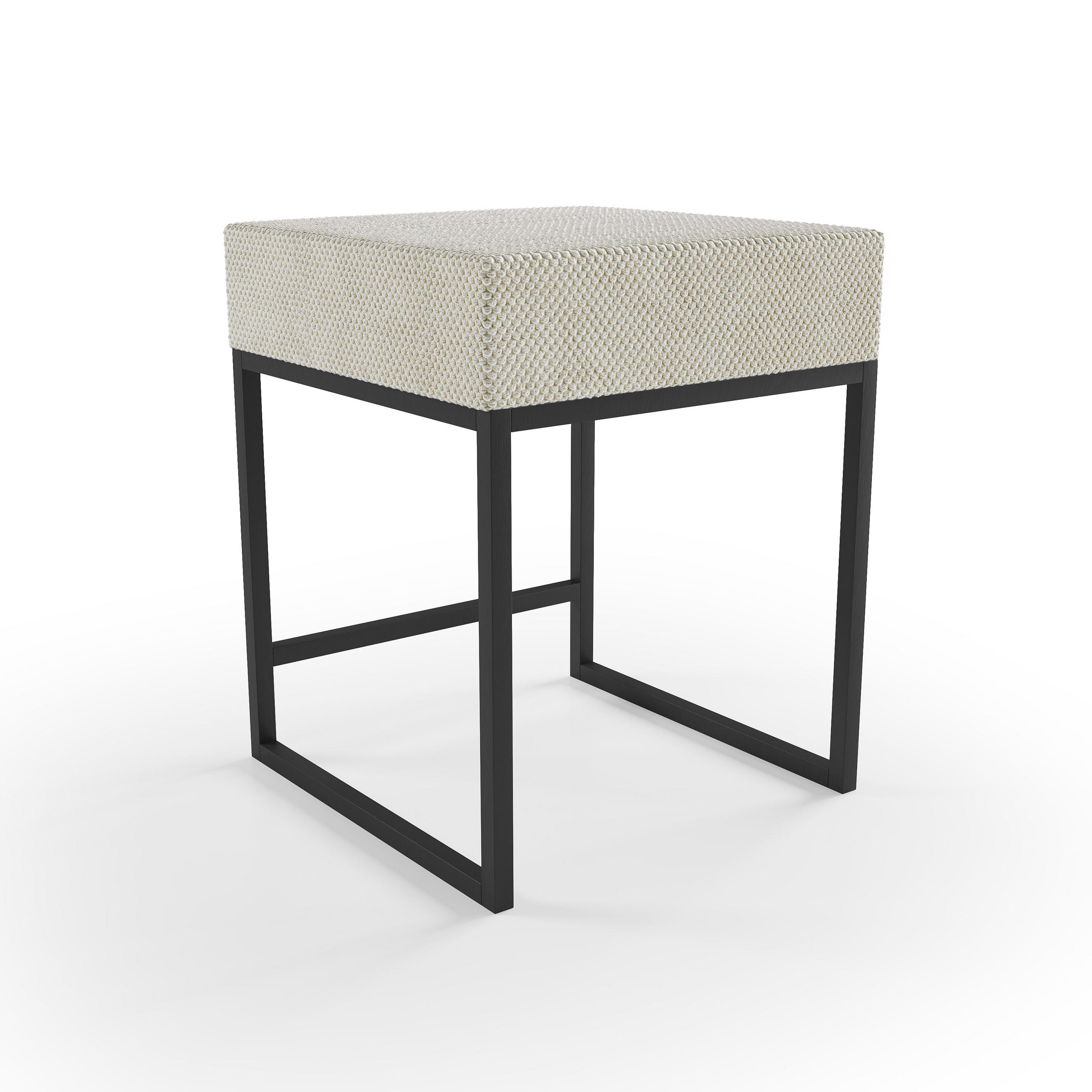 NACHTKÄSTCHEN 45/55/45 cm  in Creme  - Creme/Schwarz, Design, Textil/Metall (45/55/45cm) - Esposa