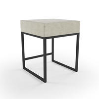 NACHTKÄSTCHEN 45/55/45 cm  in Creme  - Creme/Schwarz, Design, Textil/Metall (45/55/45cm) - Esposa