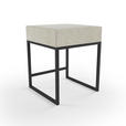 NACHTSCHRANK 45/55/45 cm  - Creme/Schwarz, Design, Textil/Metall (45/55/45cm) - Esposa