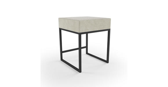 NACHTSCHRANK 45/55/45 cm - Creme/Schwarz, Design, Textil/Metall (45/55/45cm) - Esposa