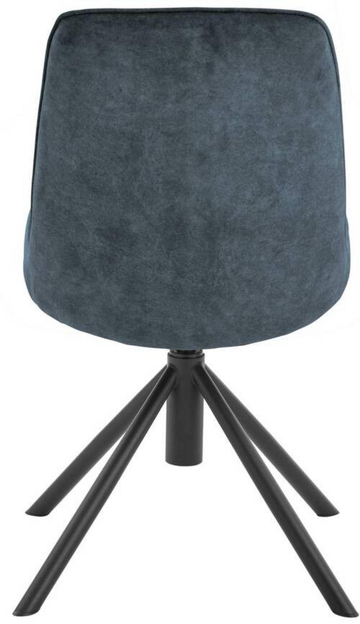 STUHL drehbar  in Eisen Flachgewebe Metall, Textil  - Petrol/Schwarz, Design, Textil/Metall (49/88/64cm) - Novel