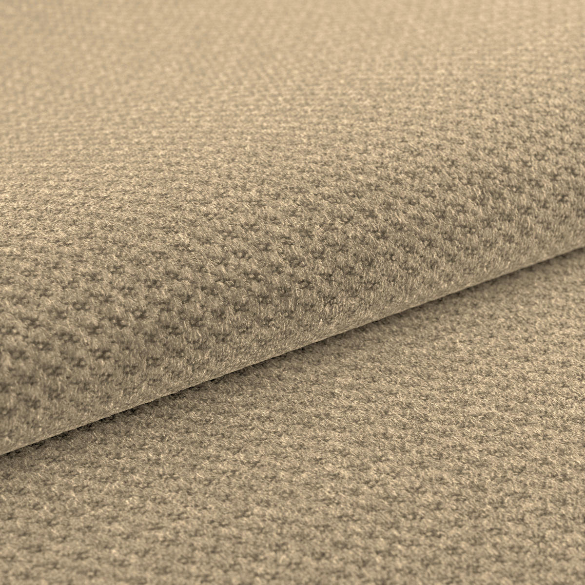 ECKSOFA Chenille, Struktur Beige  - Beige/Schwarz, Konventionell, Textil (309/197cm) - MID.YOU