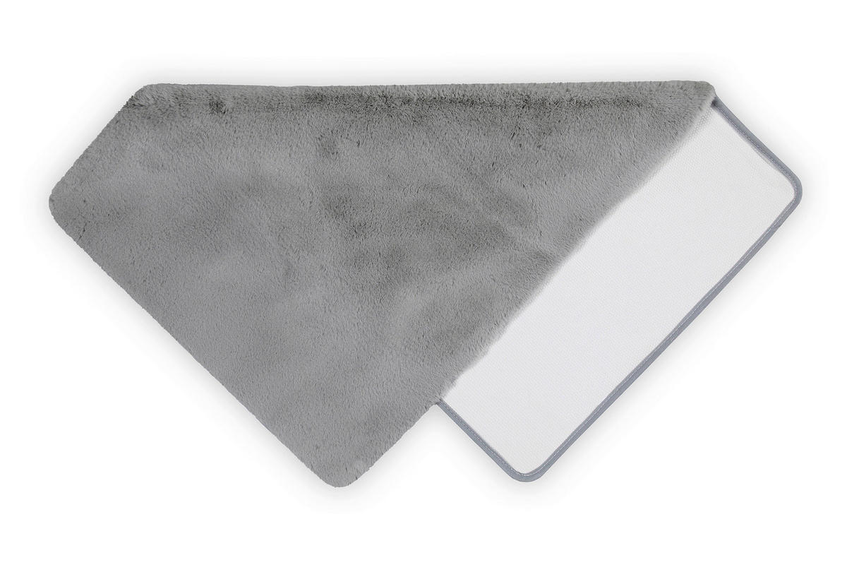 BADTEPPICH Grau 60/100 cm  - Grau, Basics, Kunststoff/Textil (60/100cm) - WECON HOME