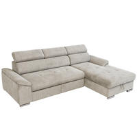 SAROKKANAPÉ textil szürke  - szürke, Basics, textil (275/81-98/185cm) - Carryhome