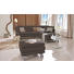 Ecksofa Echtleder Rücken echt - Dunkelbraun/Alufarben, KONVENTIONELL, Leder/Metall (246/220cm) - Celina Home
