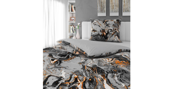 WENDEBETTWÄSCHE 160/210 cm  - Anthrazit, KONVENTIONELL, Textil (160/210cm) - Novel