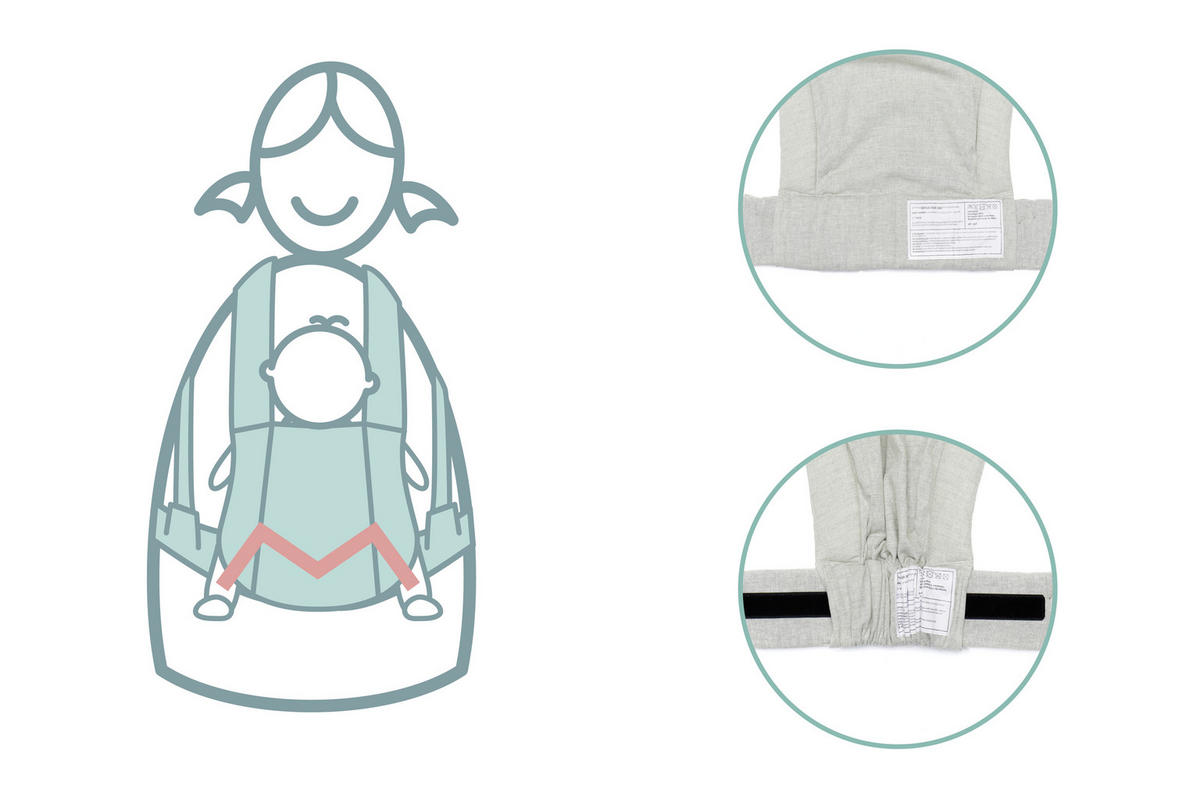 DĚTSKÉ NOSÍTKO - světle šedá, Basics, textil (37/34cm) - Fillikid