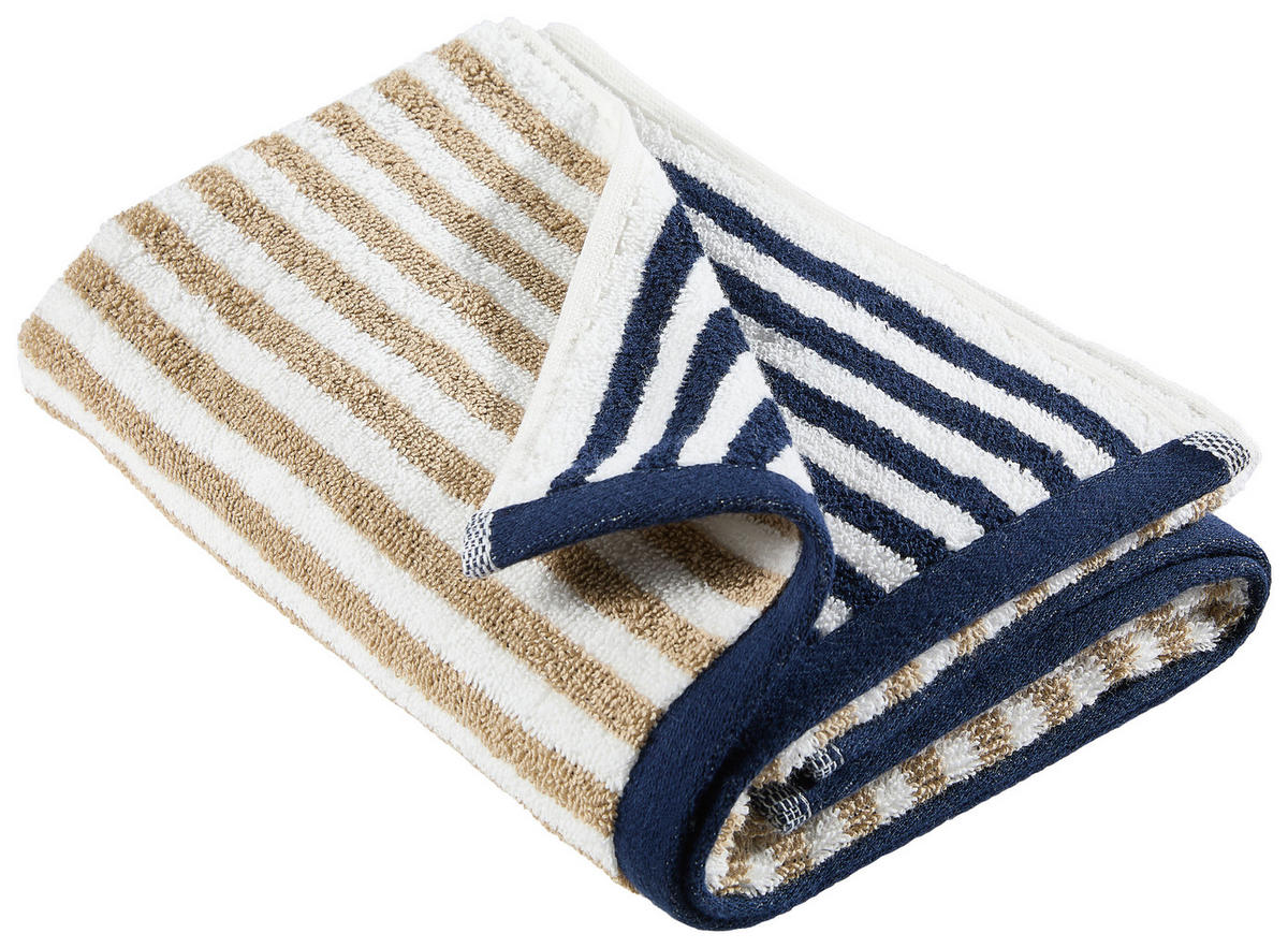 HANDTUCH Blau, Beige  - Blau/Beige, Textil (50/100cm) - Esposa