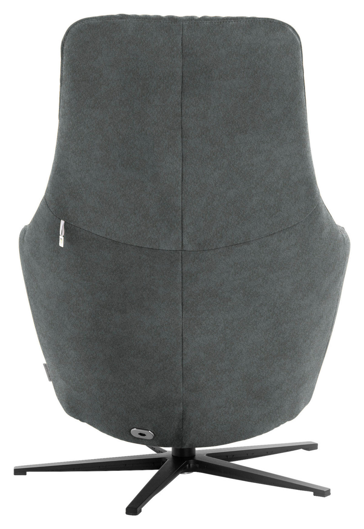 RELAXSESSEL in Textil Grau  - Schwarz/Grau, Design, Textil/Metall (77/108/95cm) - Chilliano