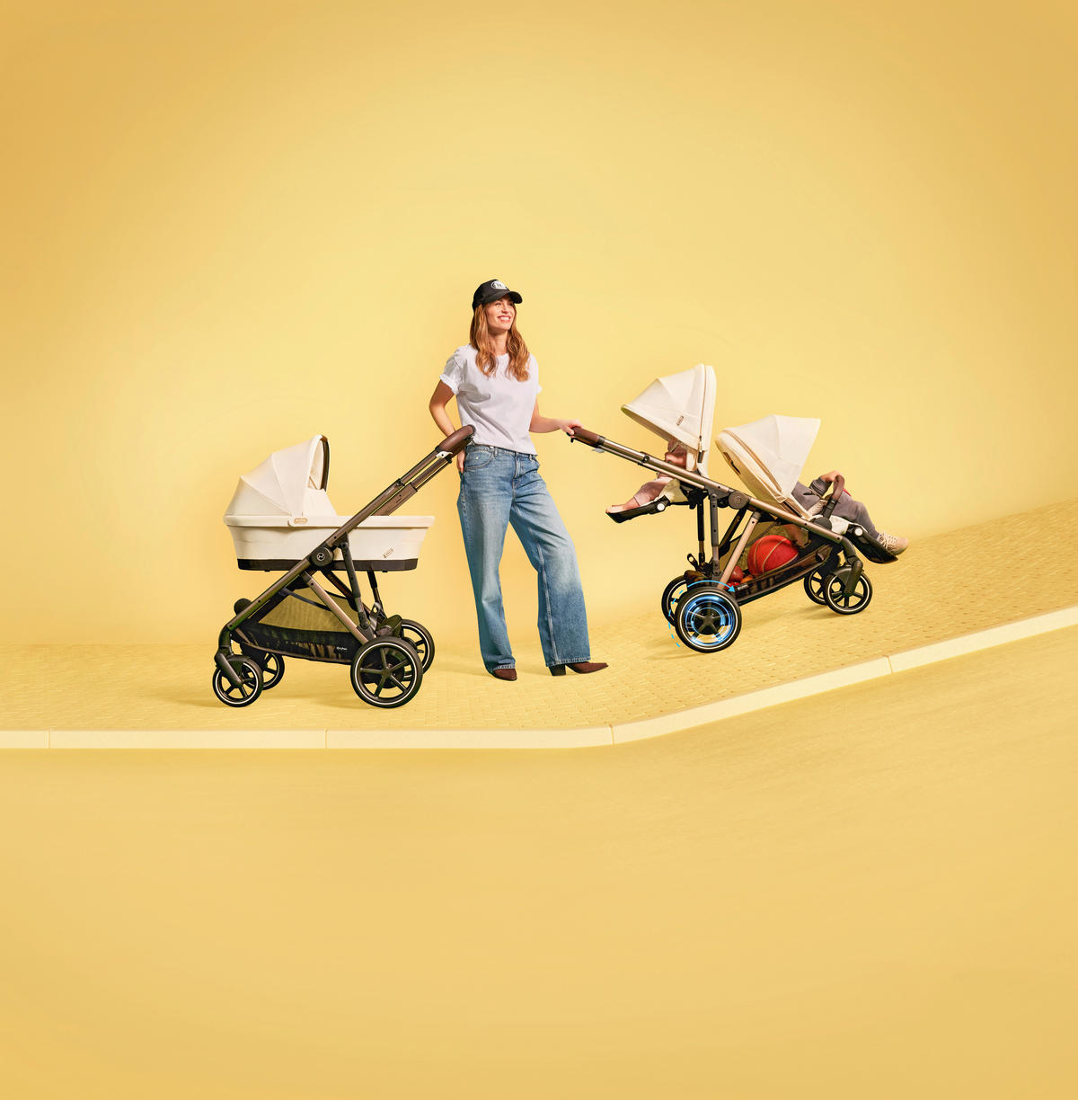 KINDERWAGEN EGAZELLE S  - Taupe, Basics, Kunststoff/Metall (94.5-107,5/66/100cm) - cybex GOLD