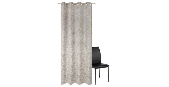 ÖSENVORHANG blickdicht  - Taupe, Design, Textil (140/260cm) - Dieter Knoll