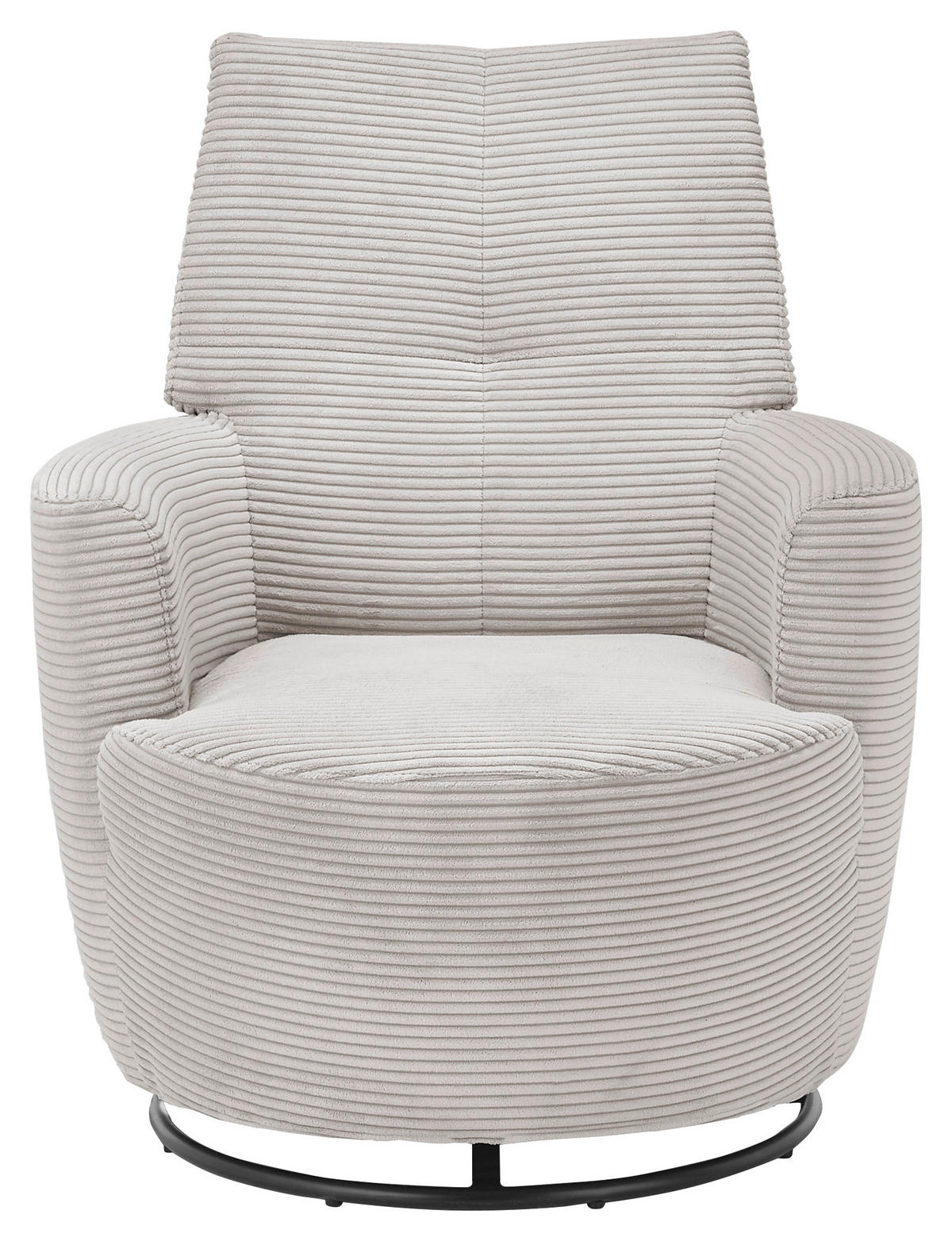 SESSEL Cord Hellgrau    - Hellgrau/Schwarz, Design, Textil/Metall (80/96/88cm) - SetOne by Musterring