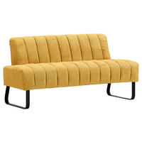 SITZBANK 175/87/77 cm Flachgewebe Gelb Metall  - Gelb/Schwarz, Design, Textil/Metall (175/87/77cm) - Novel