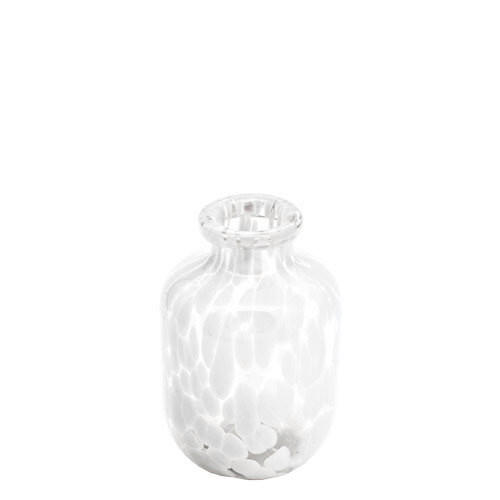 VÁZA 15 cm  - fehér, Basics, üveg (10/15cm) - Ambia Home