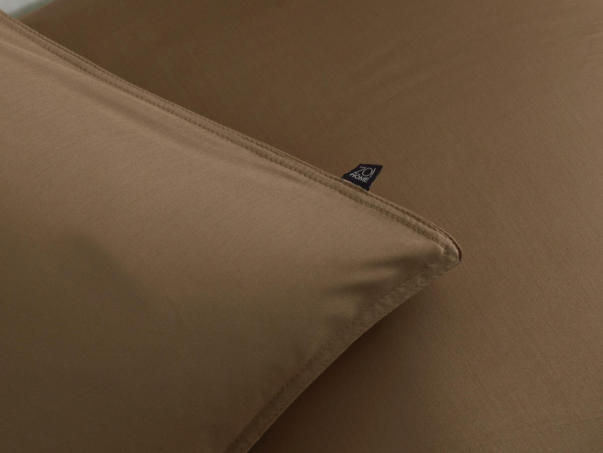 BETTWÄSCHE 2-teilig Satinado Makosatin 135/200 cm  - Taupe, Basics, Textil (135/200cm)