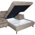 WOHNLANDSCHAFT in Struktur Beige  - Beige/Schwarz, KONVENTIONELL, Textil/Metall (253/357/188cm) - Carryhome