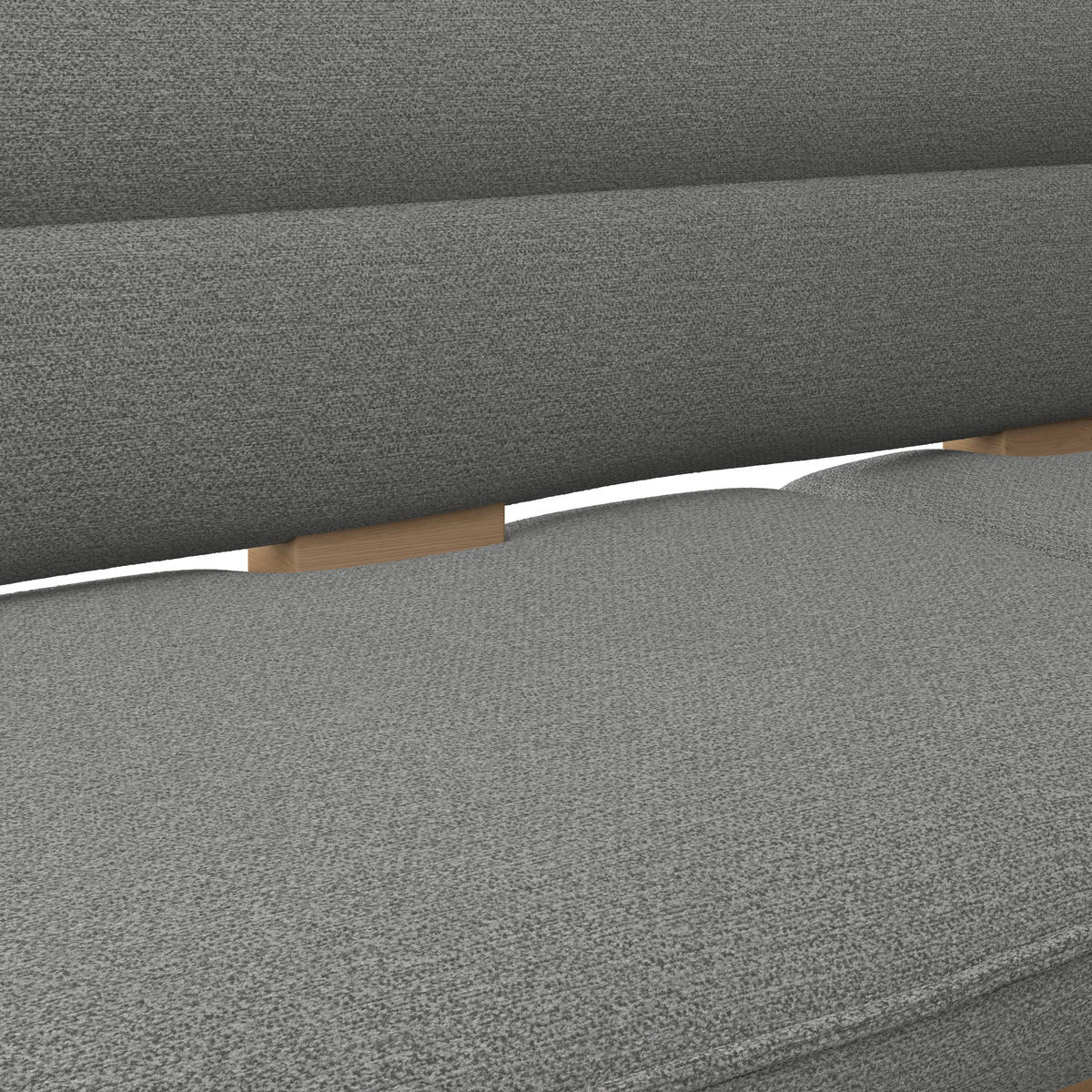 ECKBANK 232/170 cm Webstoff Grau Eiche Sperrholz   - Eichefarben/Grau, KONVENTIONELL, Holz/Textil (232/170cm) - Livetastic