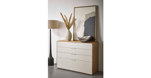 SIDEBOARD  121/88/45 cm 4 Schublade(n)  - Wildeiche/Perlmutt, Design, Holz/Holzwerkstoff (121/88/45cm) - Valnatura