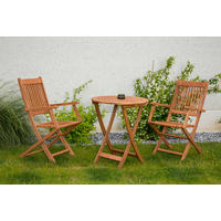 GARTENKLAPPTISCH 80/75/80 cm Holz Naturfarben rund  - Naturfarben, KONVENTIONELL, Holz (80/75/80cm) - Gardenson