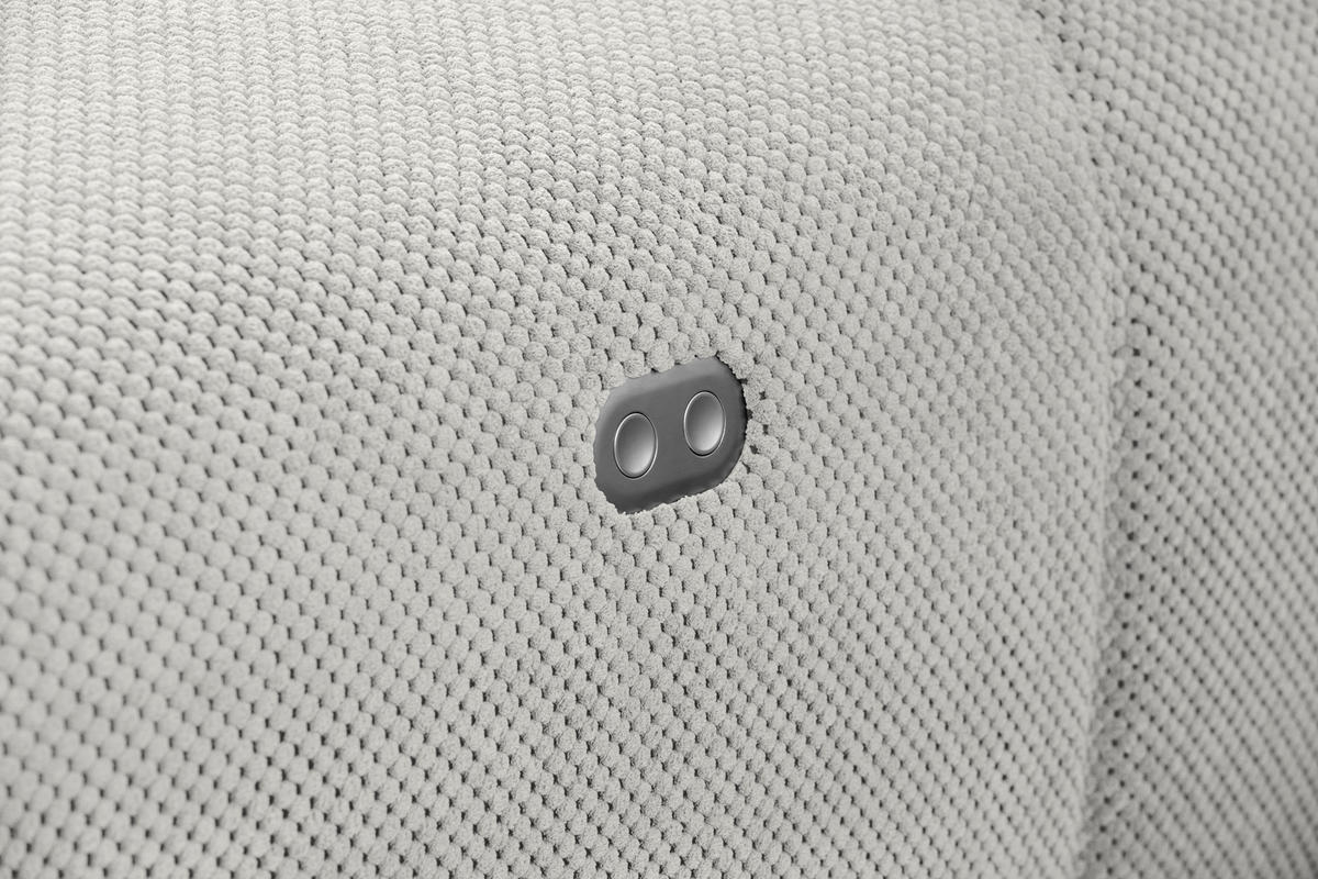 ECKSOFA in Velours Hellgrau  326/236 cm  - Hellgrau/Schwarz, Design, Kunststoff/Textil (326/236cm) - Xora