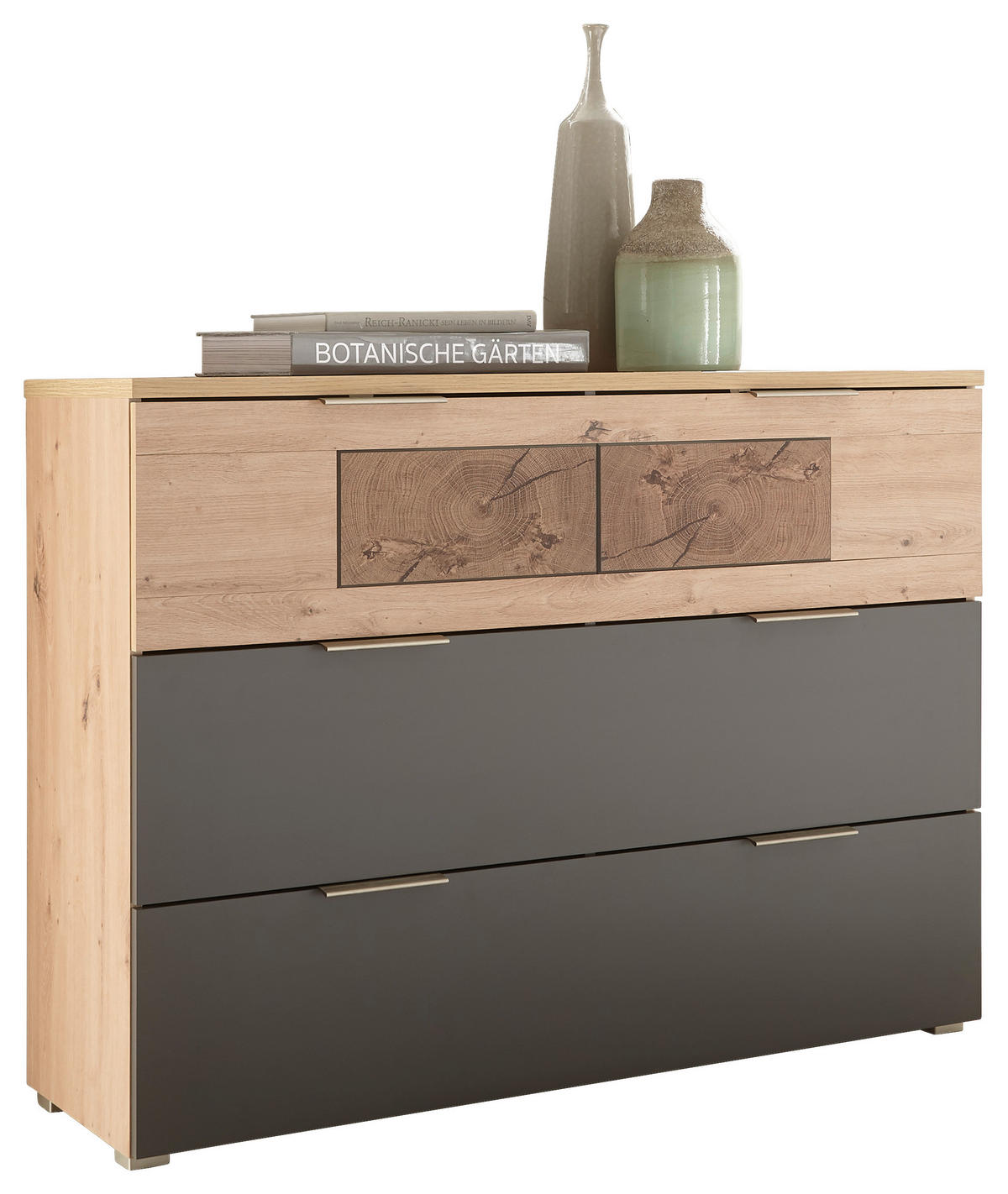 SIDEBOARD 120/90/38 cm  - Silberfarben/Alufarben, Design, Holzwerkstoff/Kunststoff (120/90/38cm) - Carryhome