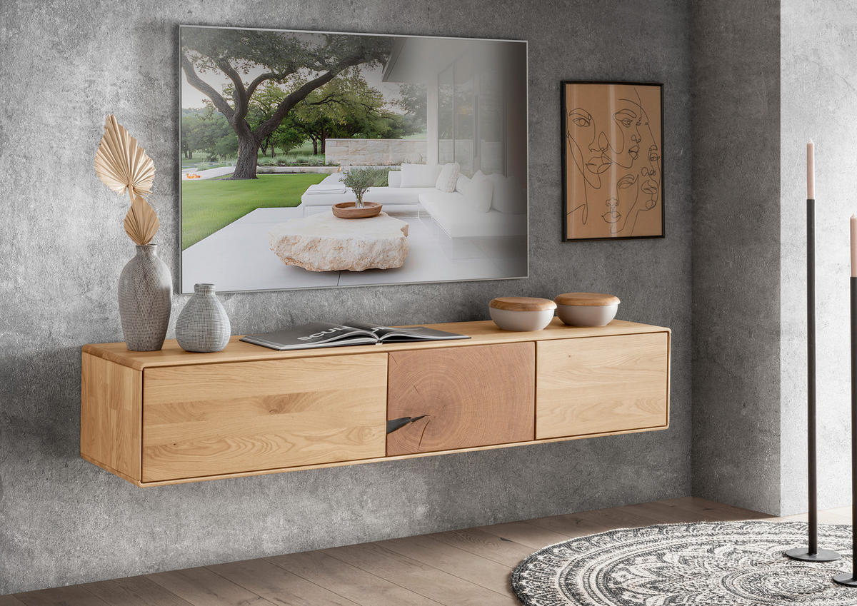 TV-ELEMENT - Wildeiche, Basics, Holz (170/30,5/40cm) - Livetastic